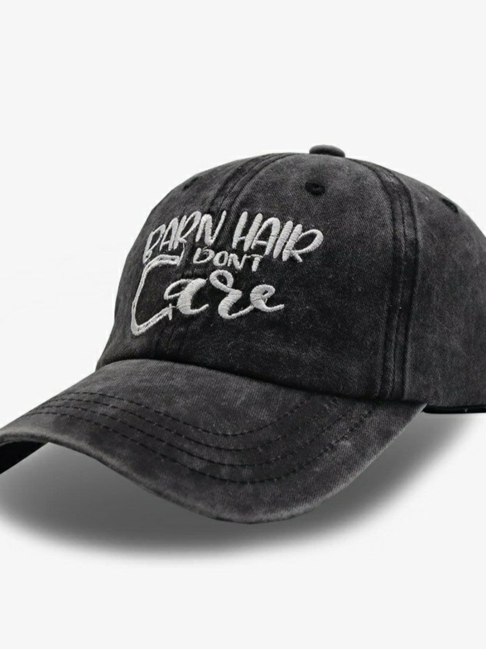 Women’s Black 'Barn Hair Don't Care' Baseball Cap